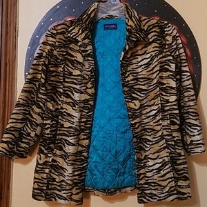 Guess? Tiger print jacket girls sz.6X